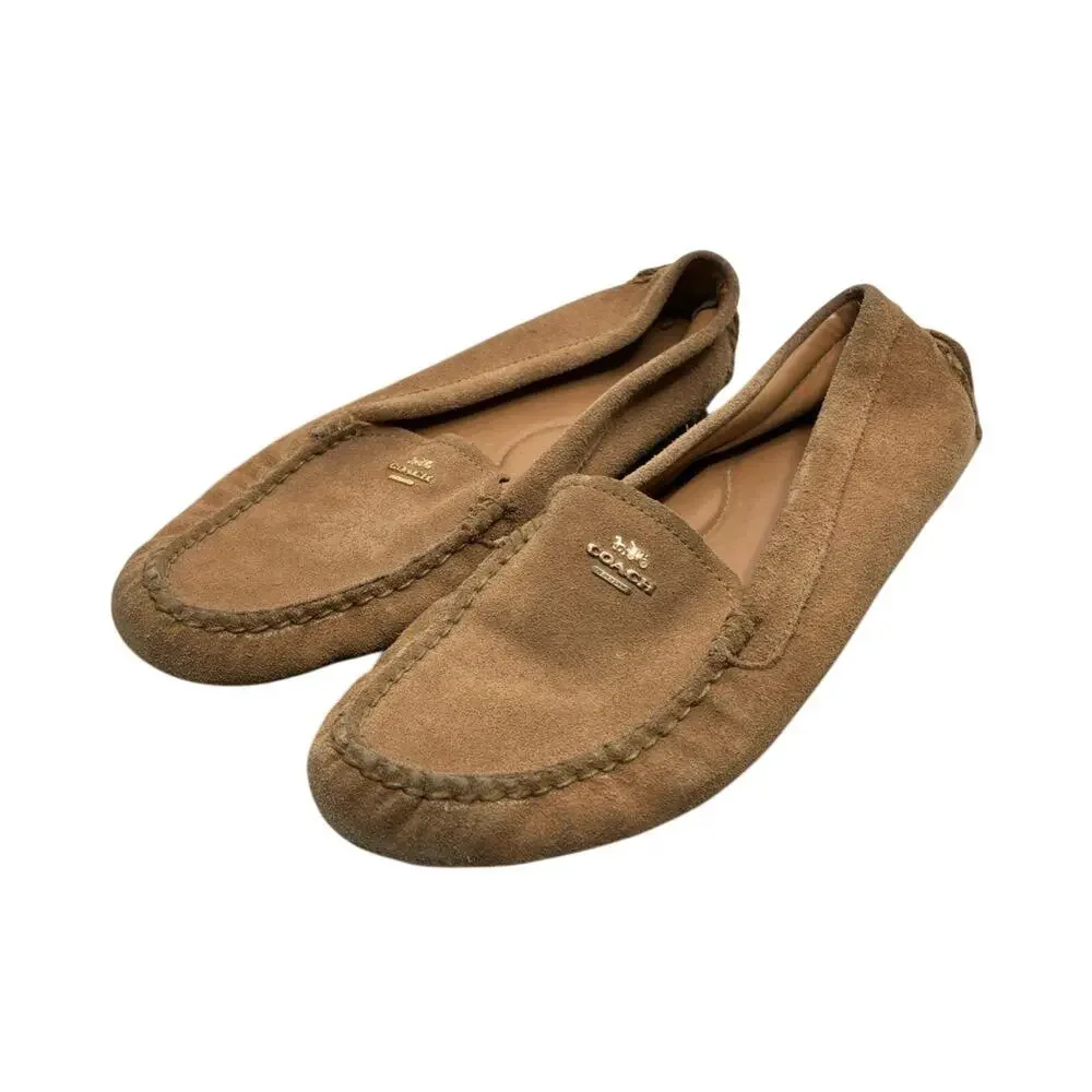 Coach Women's Amber Refined Suede Loafers 8.5